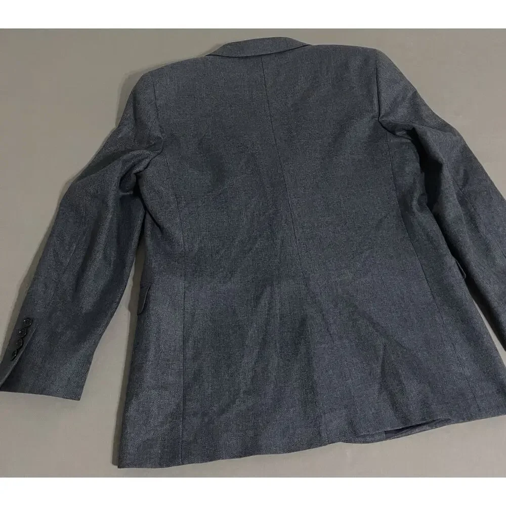 Brooks Brothers Regent Fit Tweed Wool Blazer 42R Blue Herringbone 2-Button